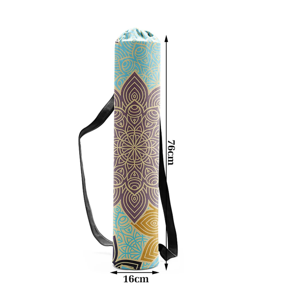 Printed Canvas Drawstring Yoga Bag