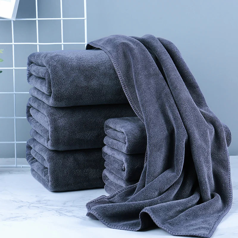 Microfiber Grey Bath Towel