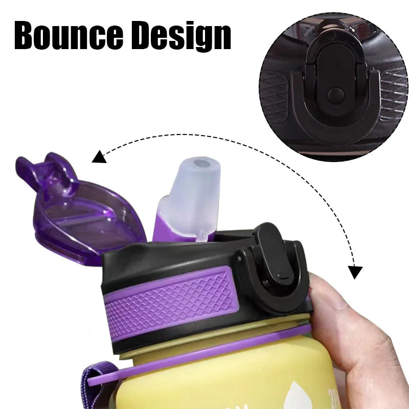 1 Liter Motivational Sport Water Bottle