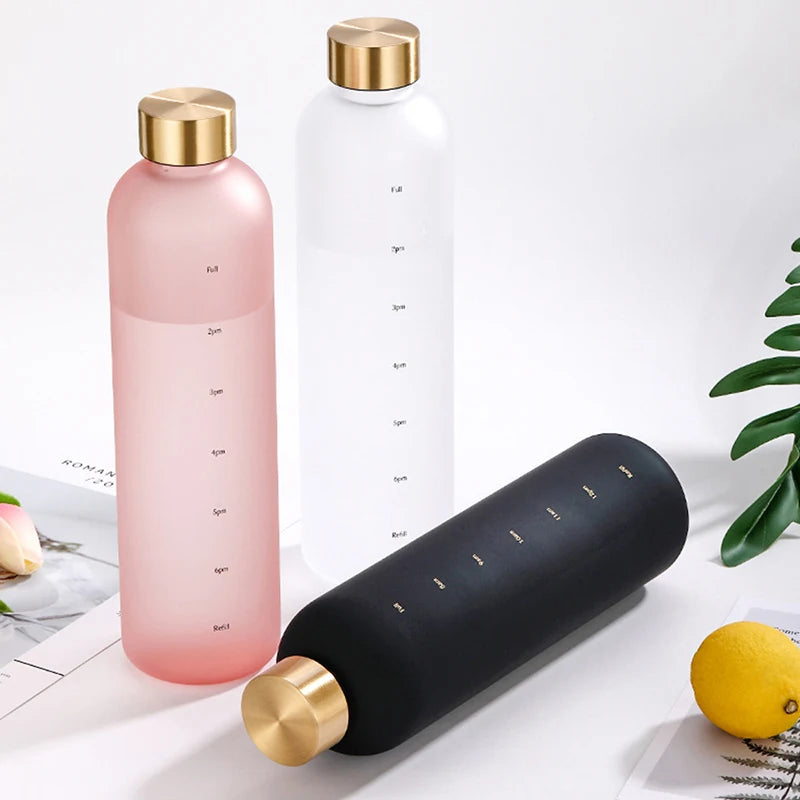 1L Motivational Reusable Leakproof Plastic Water bottle