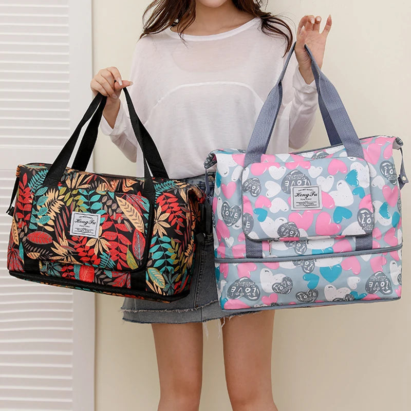 Women's Printed Fitness Travel Bag