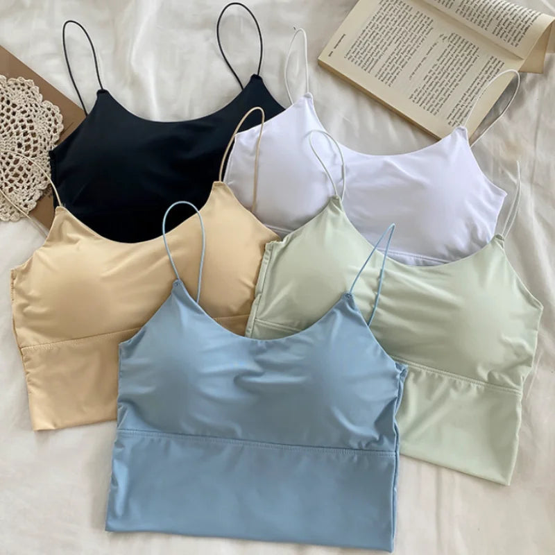 Summer Bra Ice Silk Crop Tops