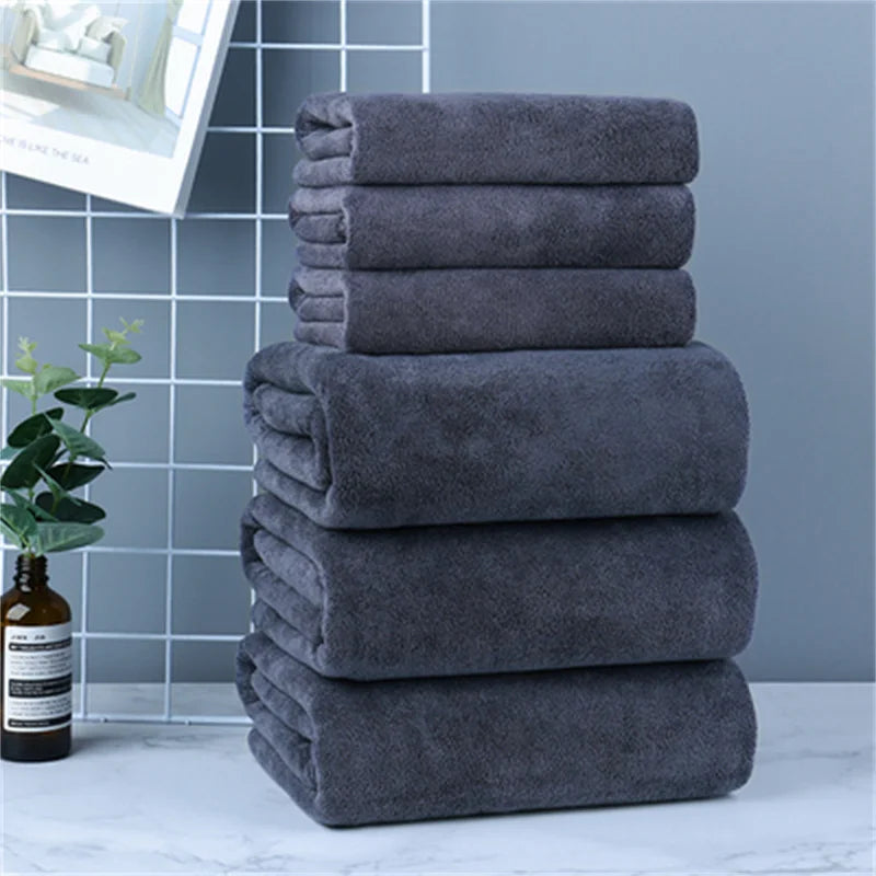 Microfiber Grey Bath Towel