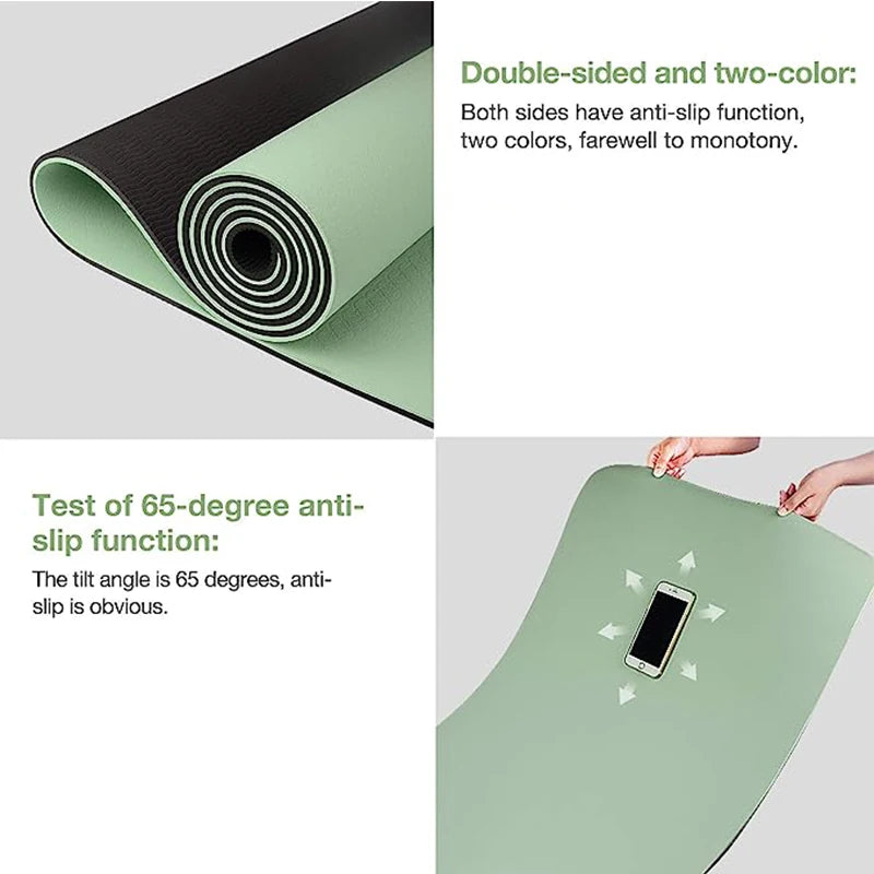 Thick Two-color Non-slippery TPE Yoga Mat