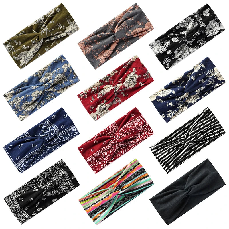 Boho Style Wide Headbands For Women