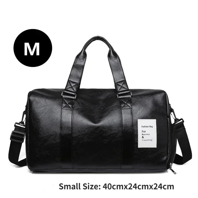 Leather Sports Bags Dry Wet Bags Men