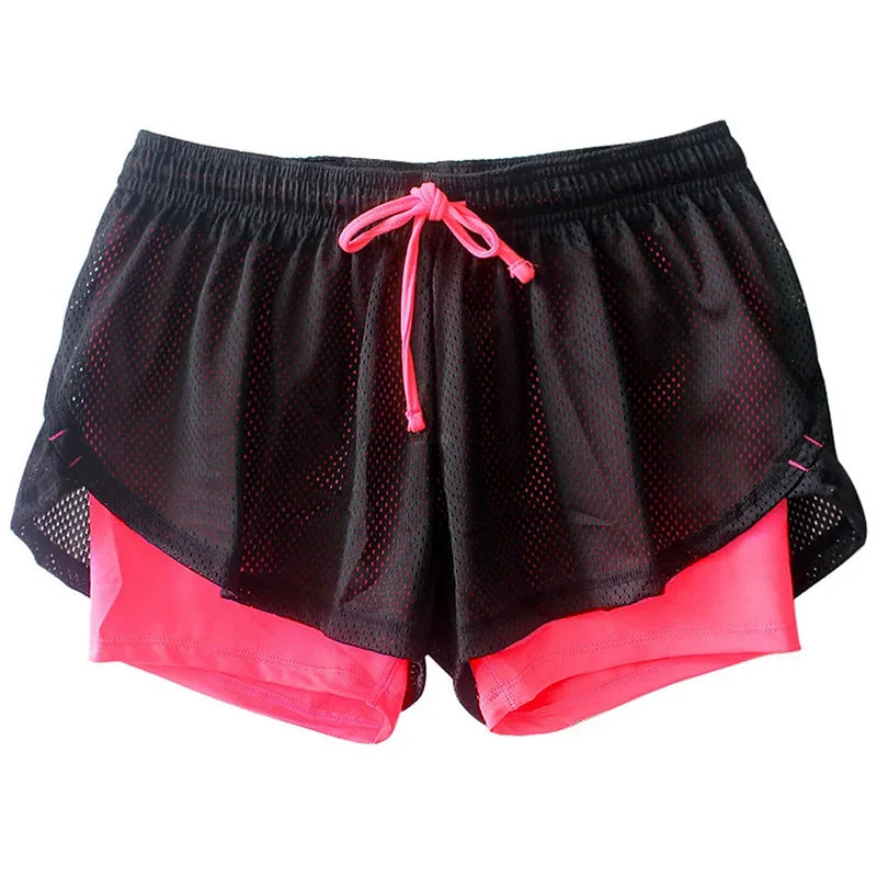 Women Fitness Spandex Neon Elastic Shorts