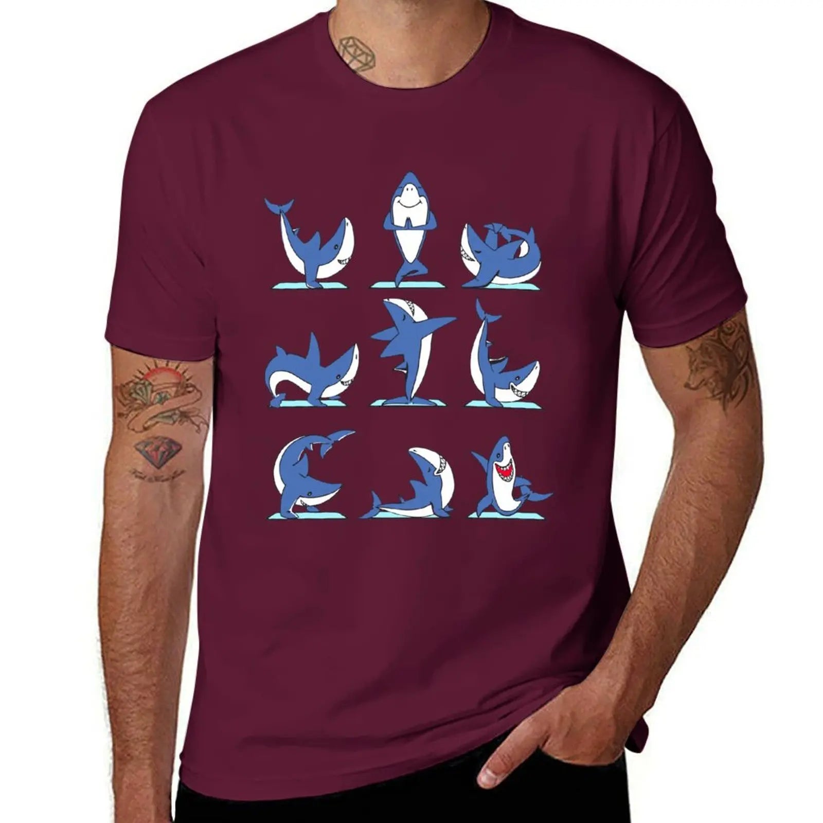 Shark Yoga Poses T-Shirt