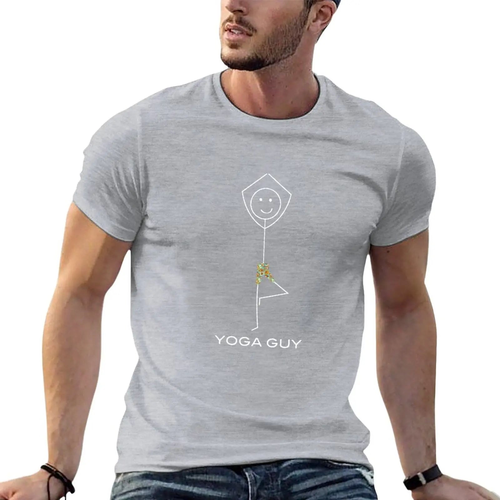 New Funny Mens Yoga Guy T-Shirt