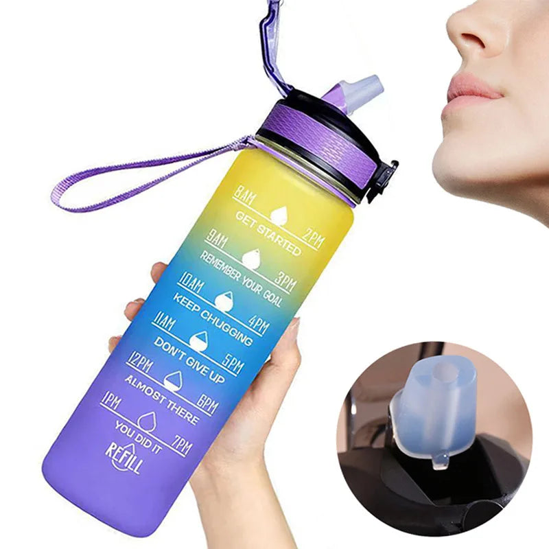 1 Liter Motivational Sport Water Bottle