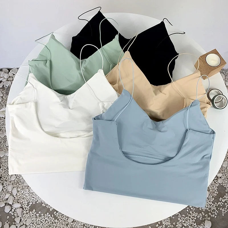 Summer Bra Ice Silk Crop Tops