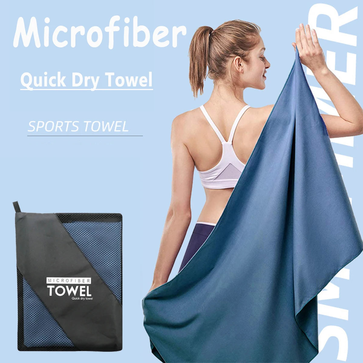 Microfiber Fast Drying Swimming Camping Towels