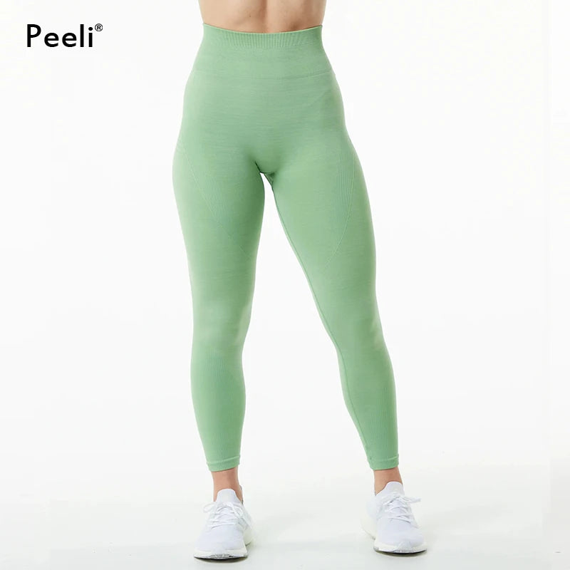 High Waist Seamless Scrunch Butt Gym Leggings