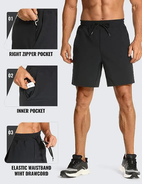 Men's Linerless Workout Shorts - 7