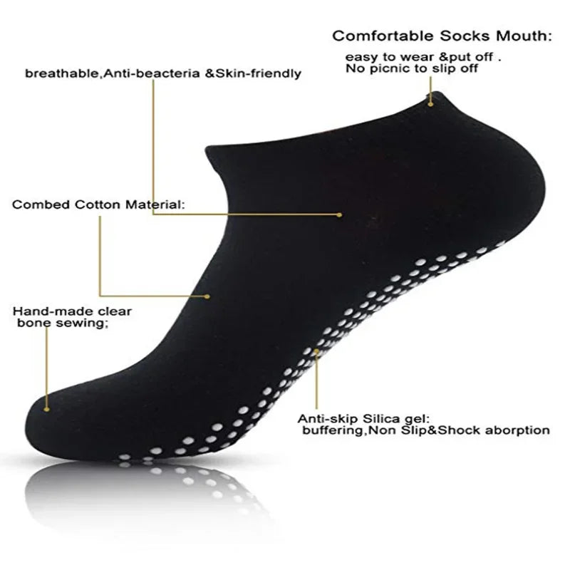 Women Non-Slip Grips Cotton Sock