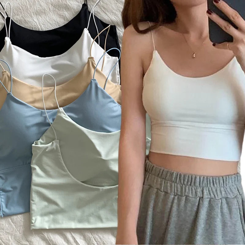 Summer Bra Ice Silk Crop Tops