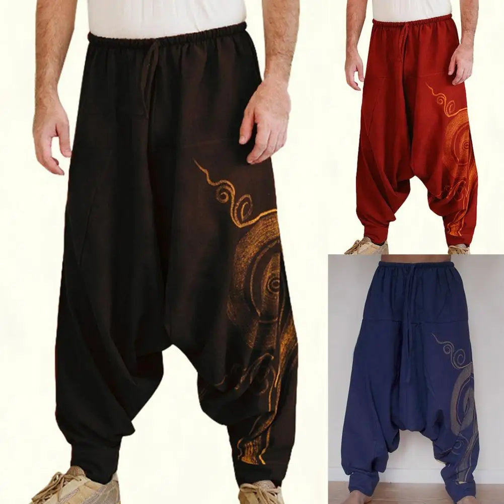 Pleated Men For Daily Wear Casual Yoga Pants