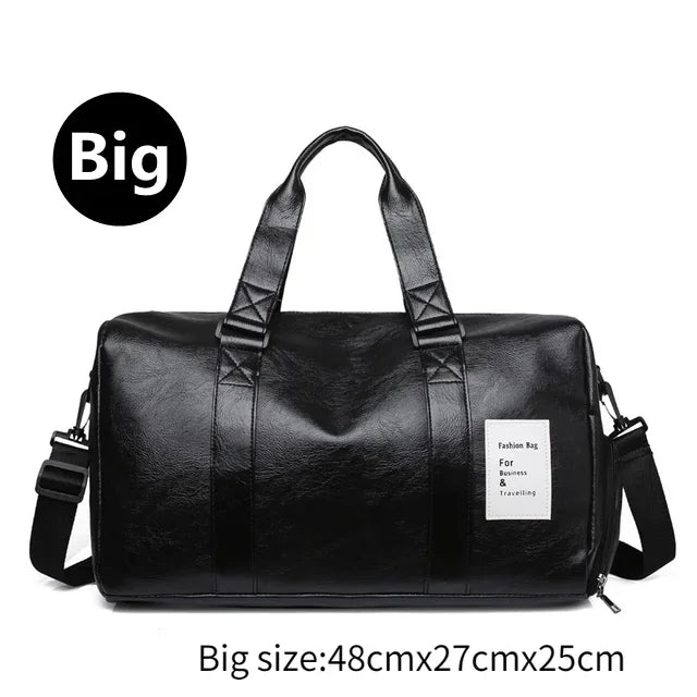 Leather Sports Bags Dry Wet Bags Men