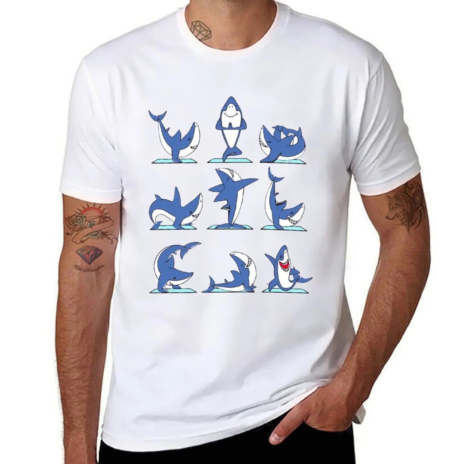 Shark Yoga Poses T-Shirt