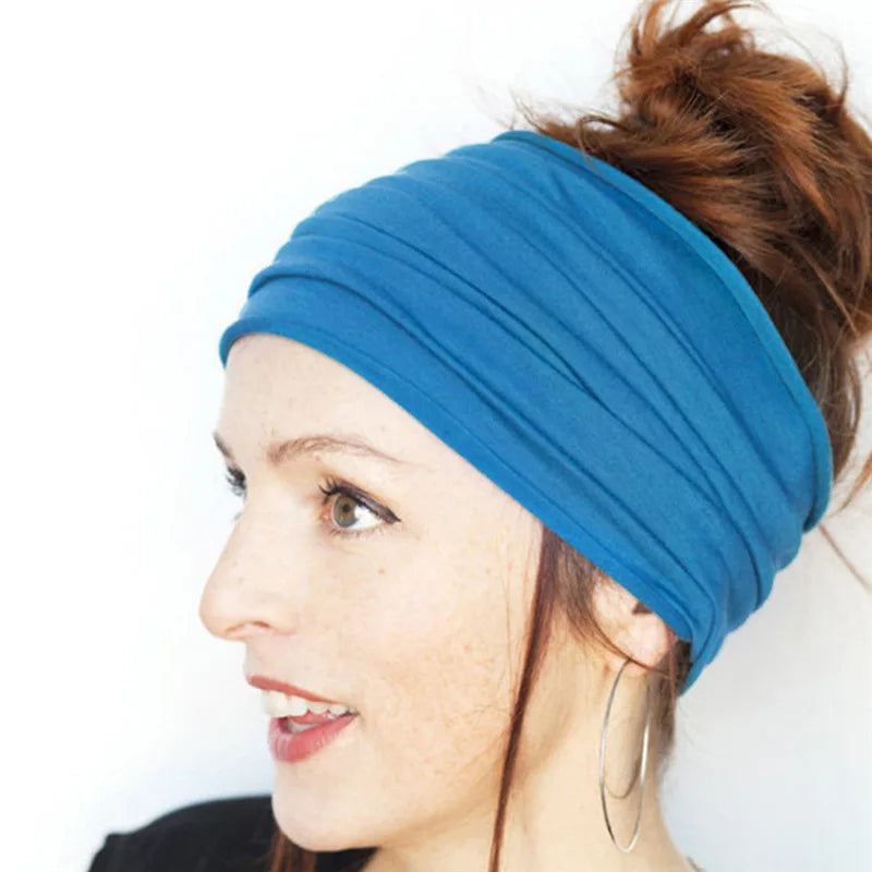 New Boho Flower Print Wide Headbands
