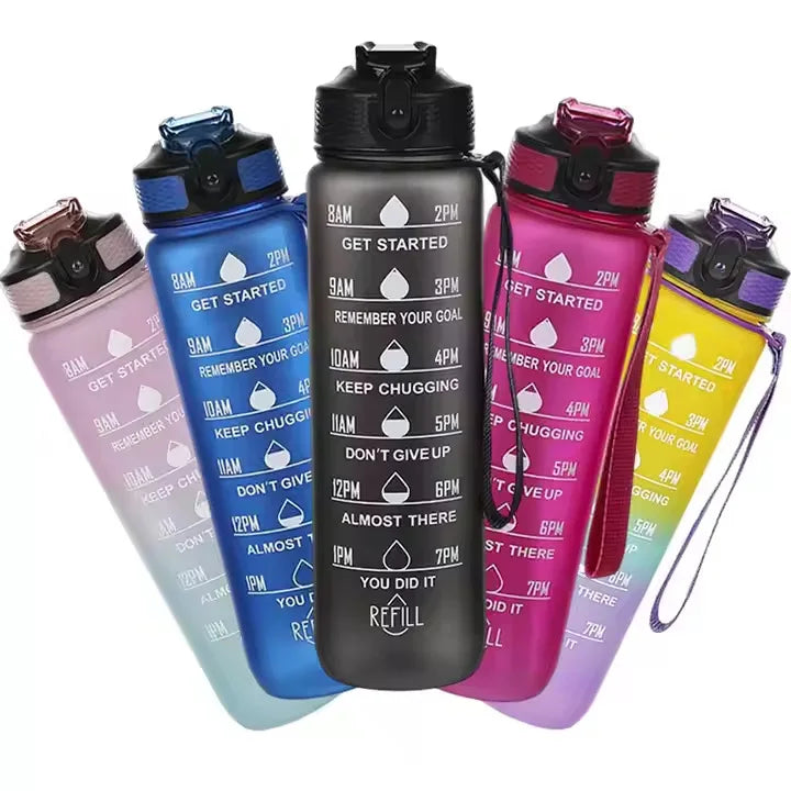 1 Liter Motivational Sport Water Bottle