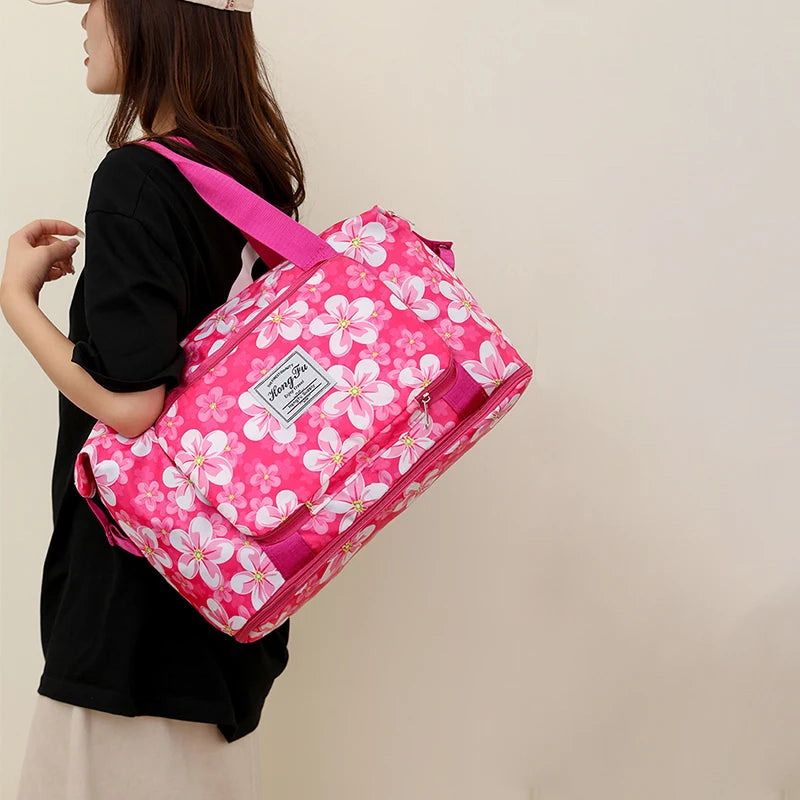 Women's Printed Fitness Travel Bag