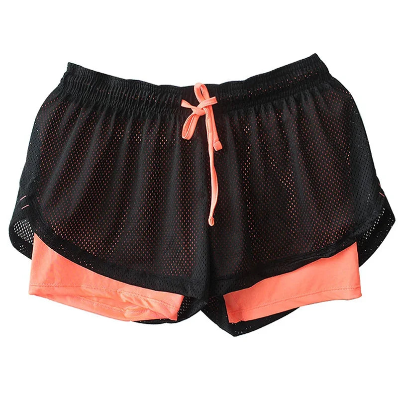 Women Fitness Spandex Neon Elastic Shorts