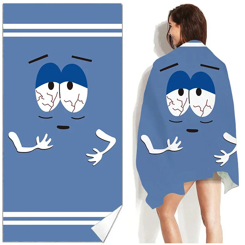 Cartoon Funny Towelie Beach Towel