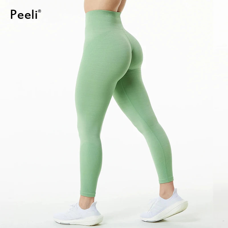 High Waist Seamless Scrunch Butt Gym Leggings