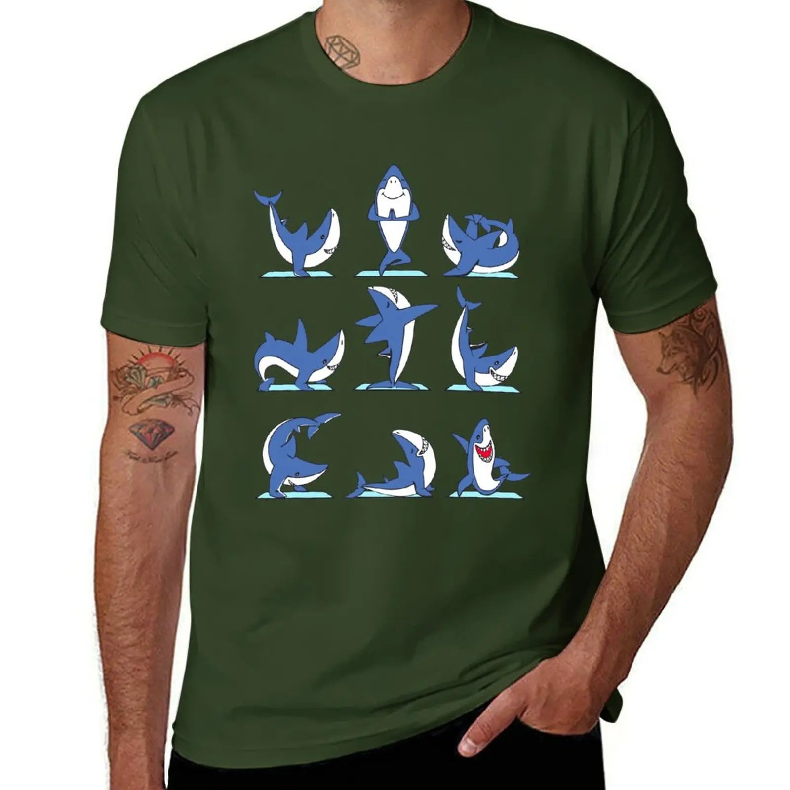 Shark Yoga Poses T-Shirt