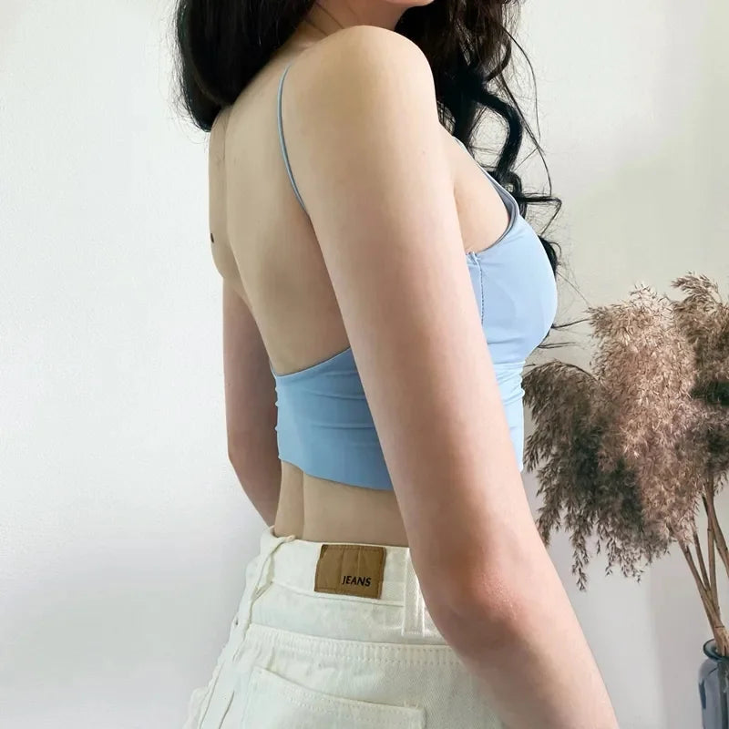 Summer Bra Ice Silk Crop Tops