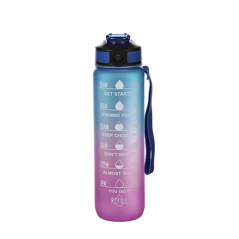 1 Liter Motivational Sport Water Bottle