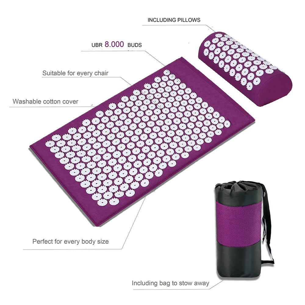 Acupressure Yoga Mat Massage Cushion Pillow