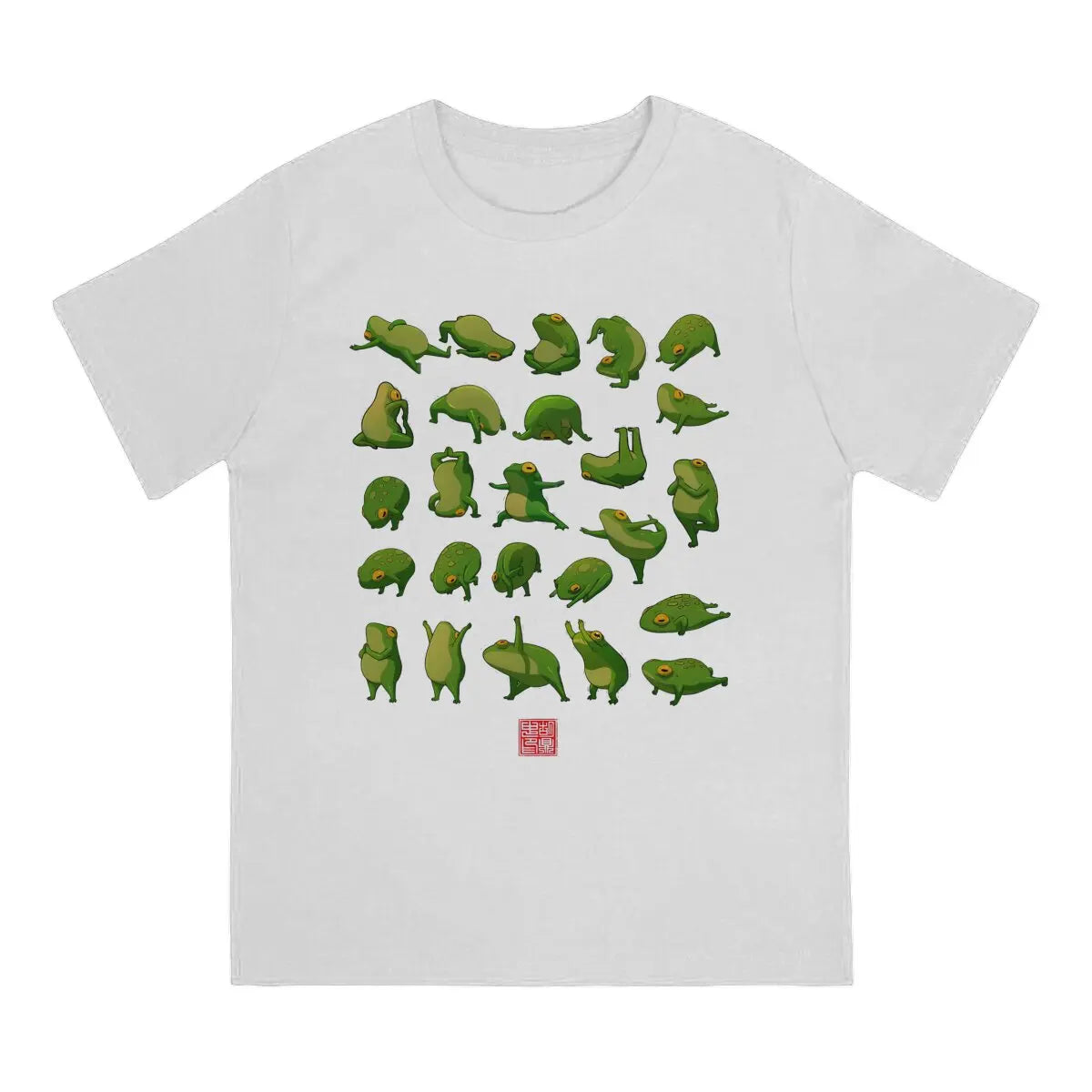 Yoga Frogs Poster Casual TShirt For Men