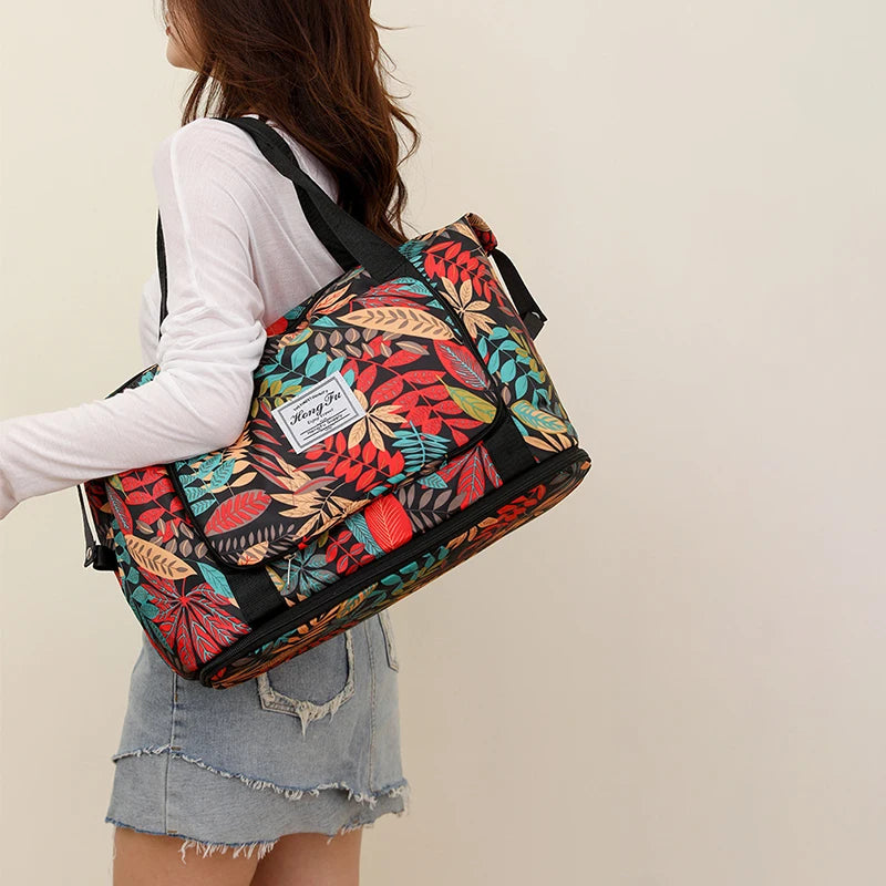 Women's Printed Fitness Travel Bag