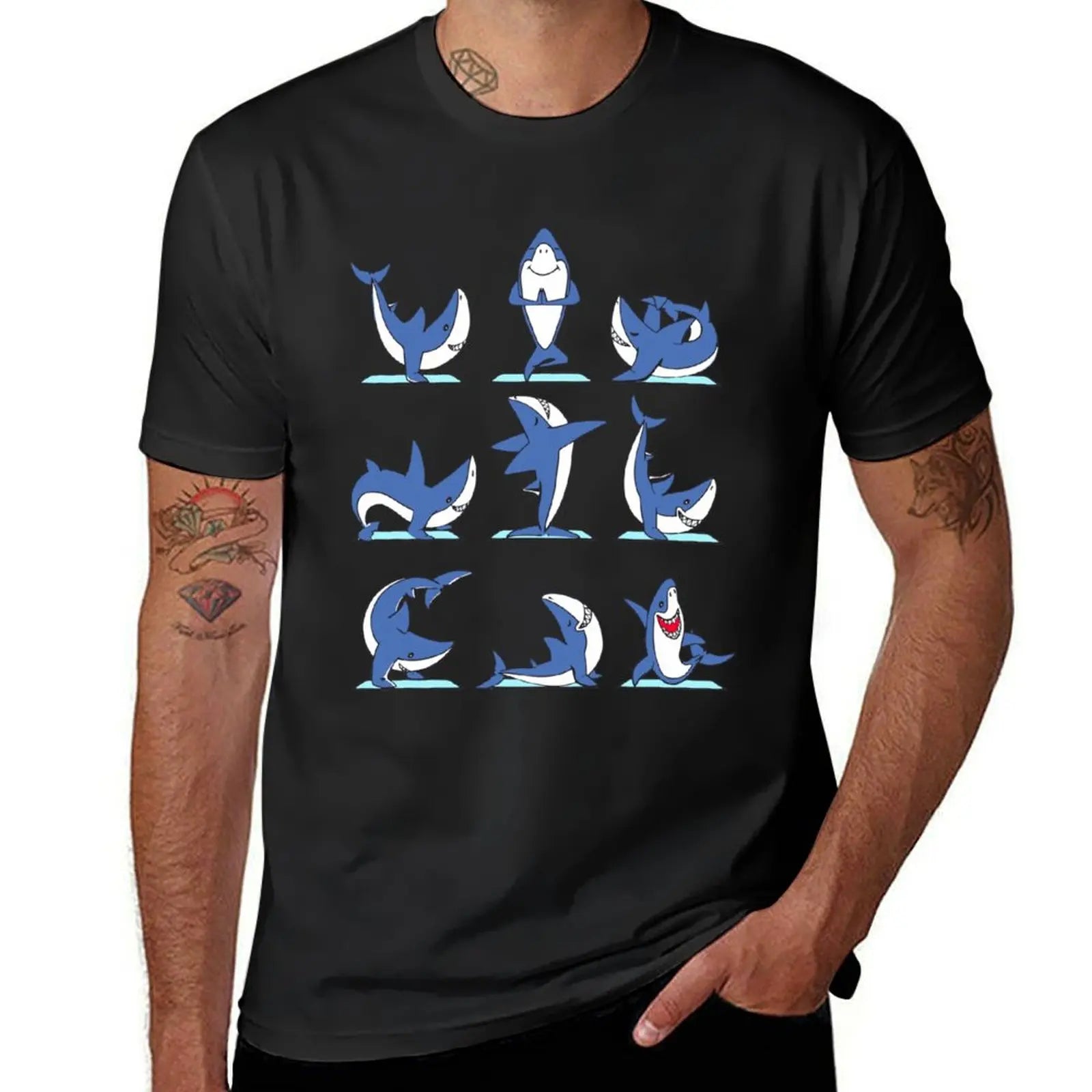 Shark Yoga Poses T-Shirt