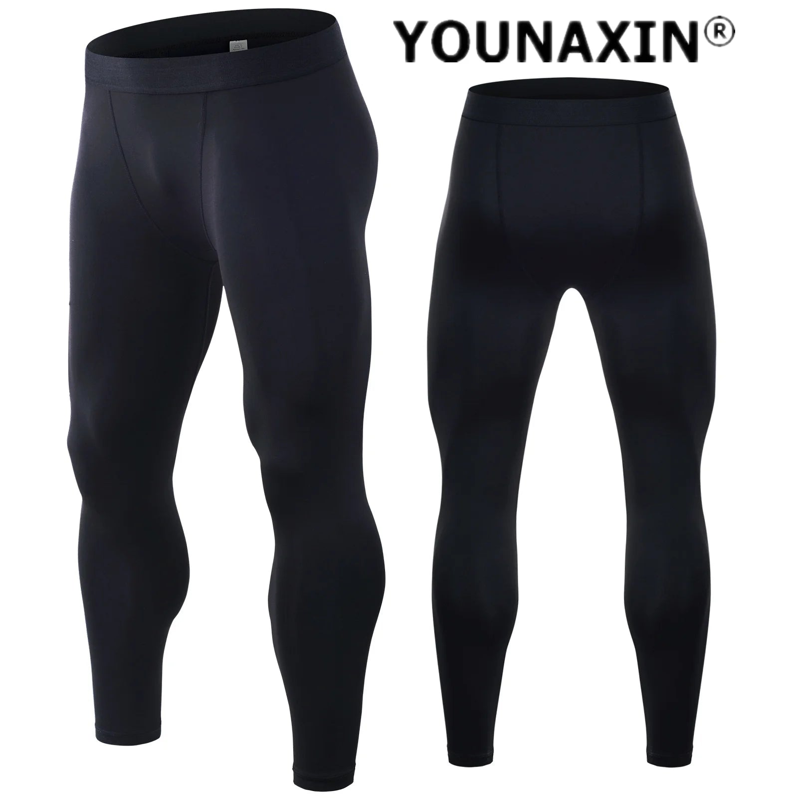 Men Gym Fitness Running Skinny Black Pants