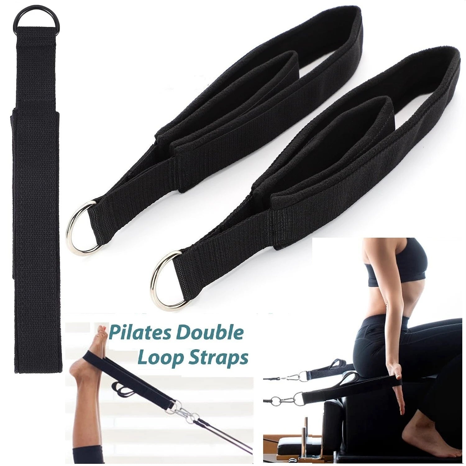 Double Ring Elastic Yoga Strap