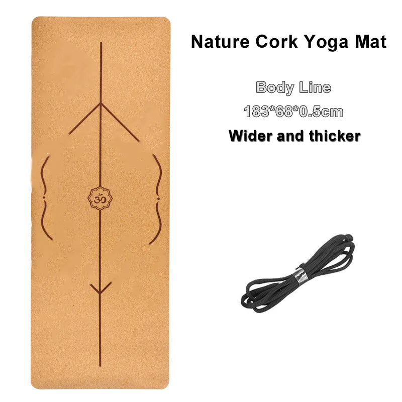 5mm Natural Cork TPE Yoga Mat