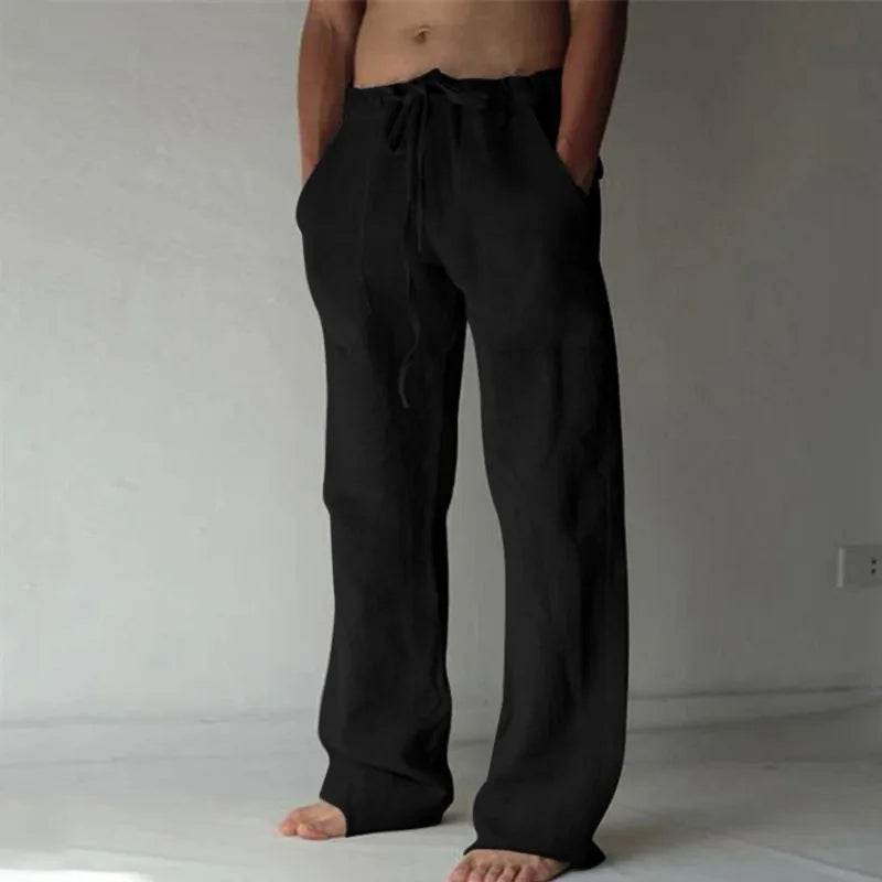 Mens Loose Drawstring Yoga Pants