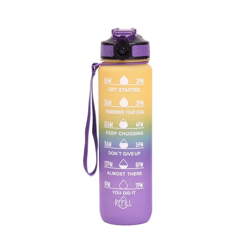 1 Liter Motivational Sport Water Bottle