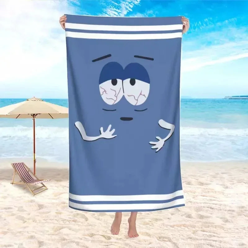 Cartoon Funny Towelie Beach Towel