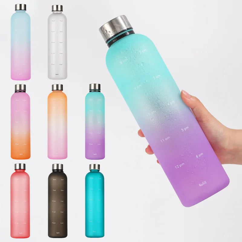 1L Motivational Reusable Leakproof Plastic Water bottle