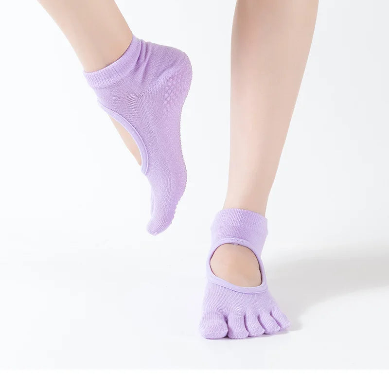 Comfort Dot Glue Five-finger Socks