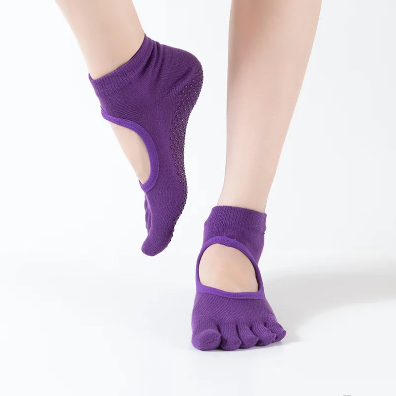 Comfort Dot Glue Five-finger Socks