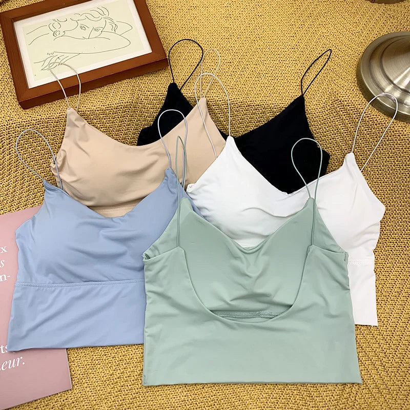 Summer Bra Ice Silk Crop Tops