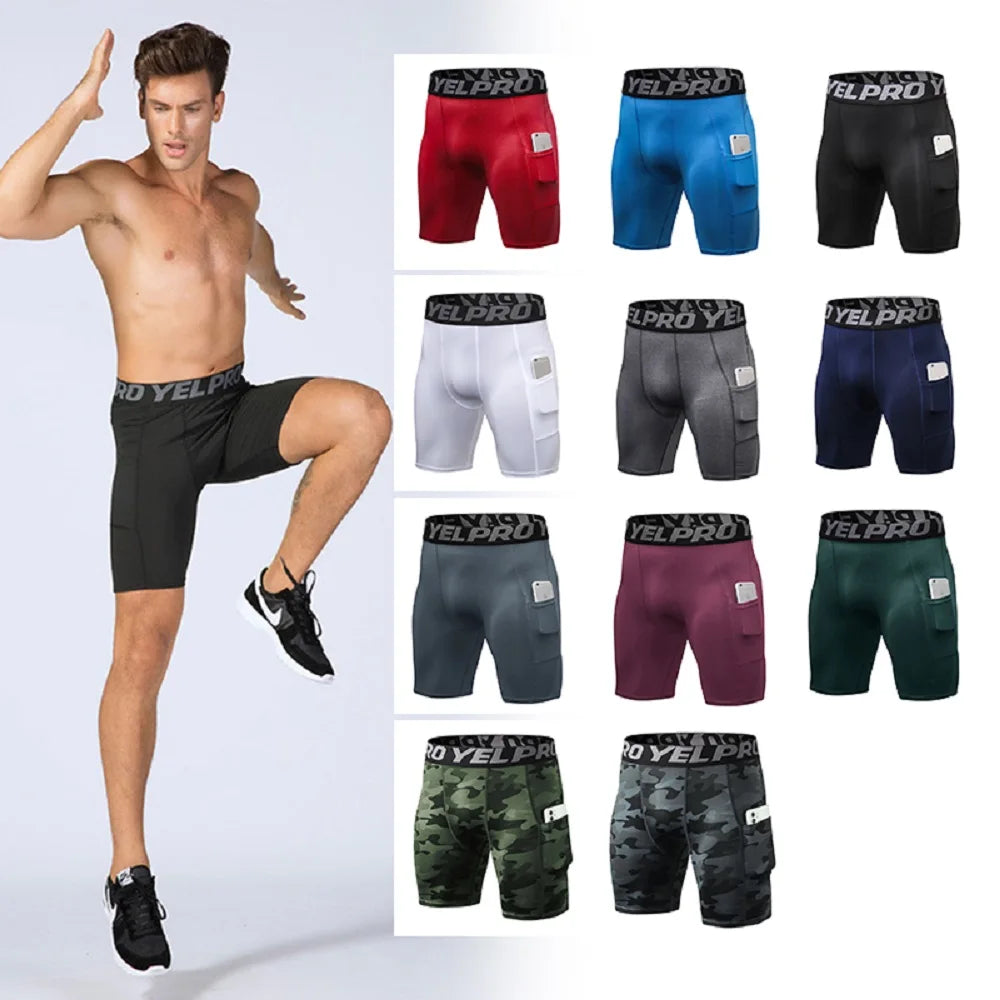 Men's Workout Lightweight Shorts with Phone Security Pockets